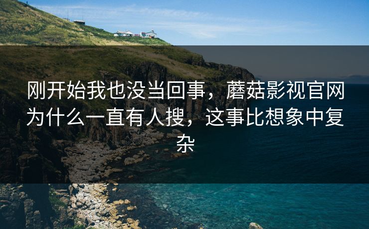 刚开始我也没当回事，蘑菇影视官网为什么一直有人搜，这事比想象中复杂