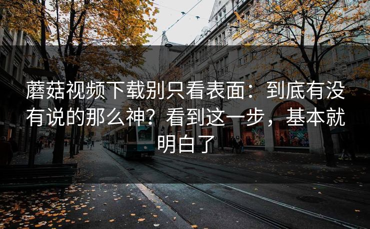 蘑菇视频下载别只看表面:到底有没有说的那么神?看到这一步,基本就明白了 蘑菇视频下载别只看表面:到底有没有说的那么神?看到这一步,基本就明白了